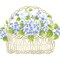 Small Hydrangea Basket Wall Stencil | 2389 by Designer Stencils | Floral Stencils | Reusable Art Craft Stencils for Painting on Walls, Canvas, Wood | Reusable Plastic Paint Stencil for Home Makeover | Easy to Use & Clean Art Stencil
